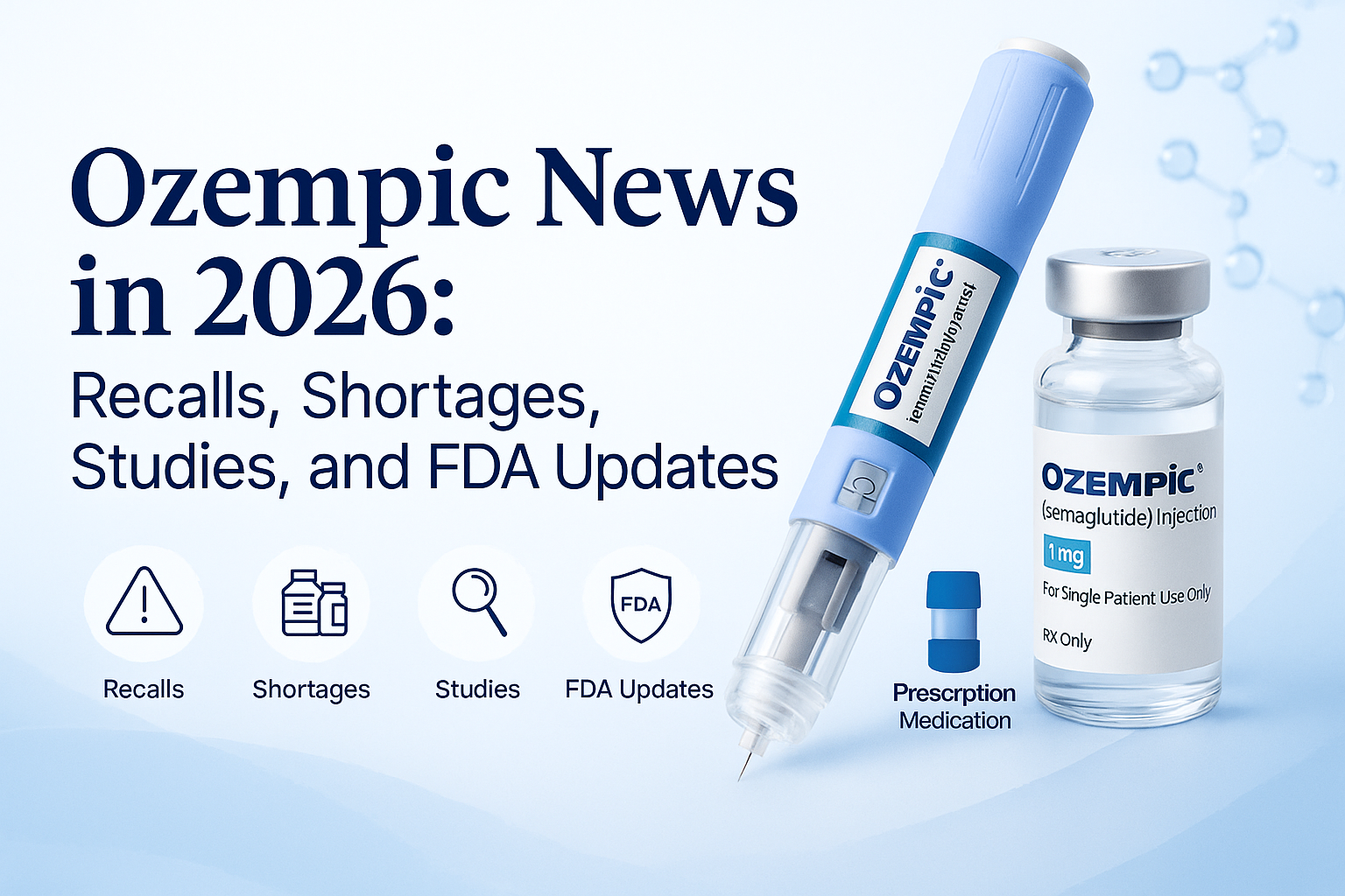 Ozempic News in 2026: Recalls, Shortages, Studies, and FDA Updates
